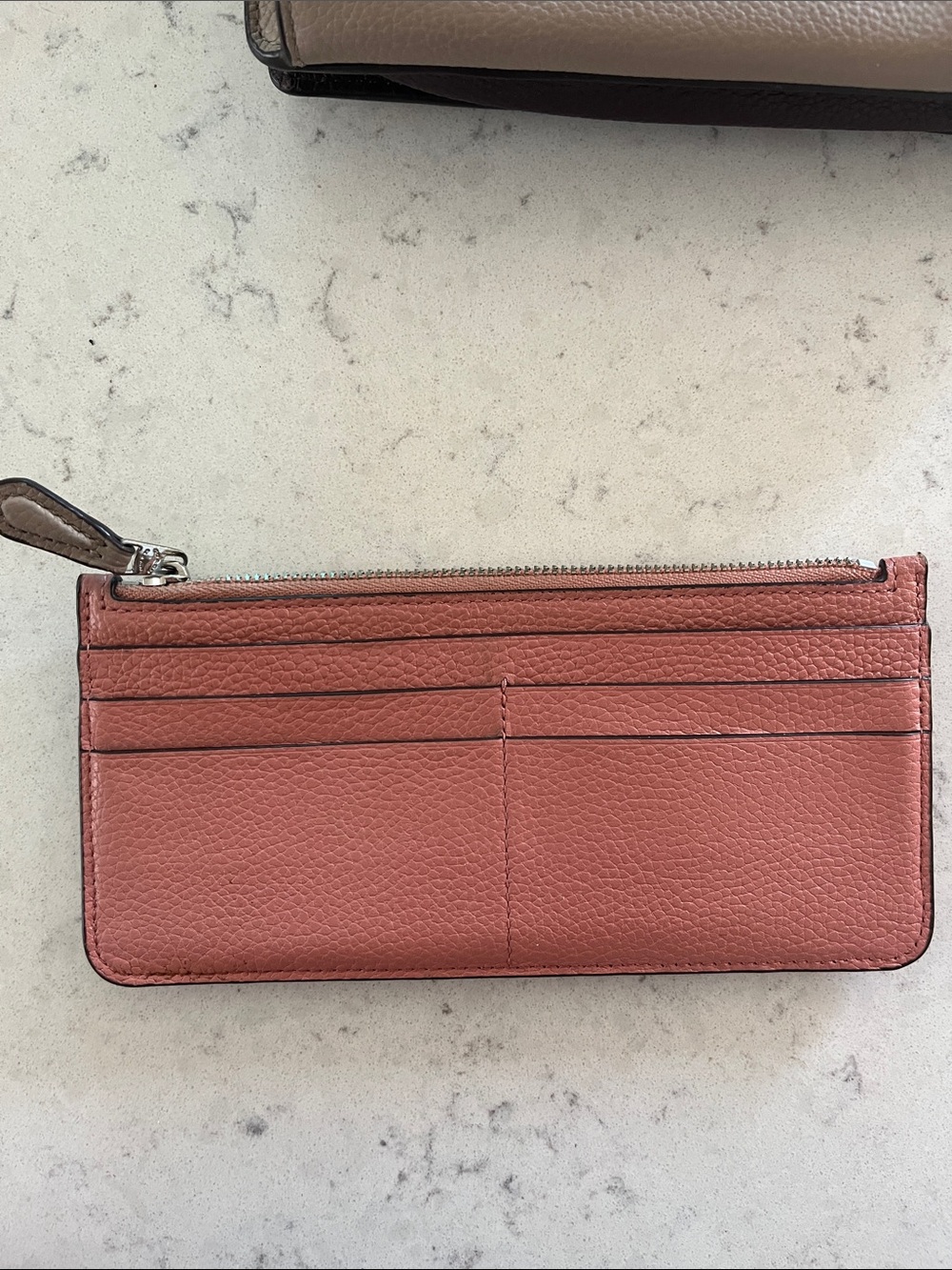 Coach Taupe Leather Pebbled Crossbody Bag - Picture 7 of 11